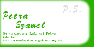 petra szamel business card